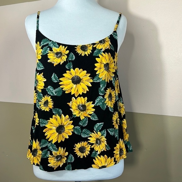 H&M Divided Sunflowers print camisole, size 3XS - Picture 1 of 5